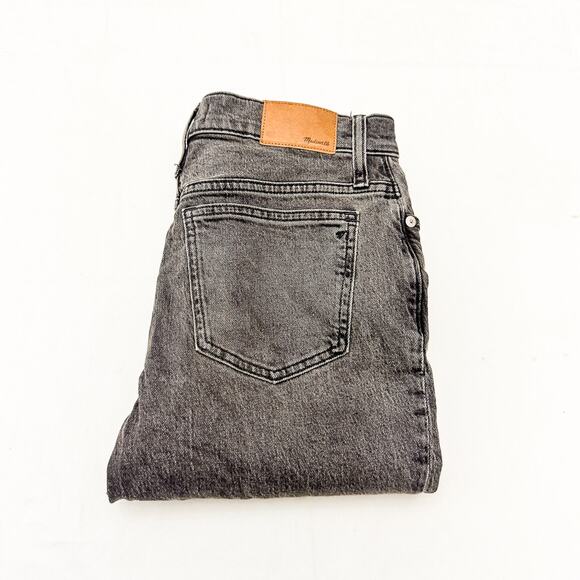 Madewell The Perfect Vintage Charcoal Gray Acid Wash Denim Jeans Raw Hem Size 25 - Picture 1 of 10